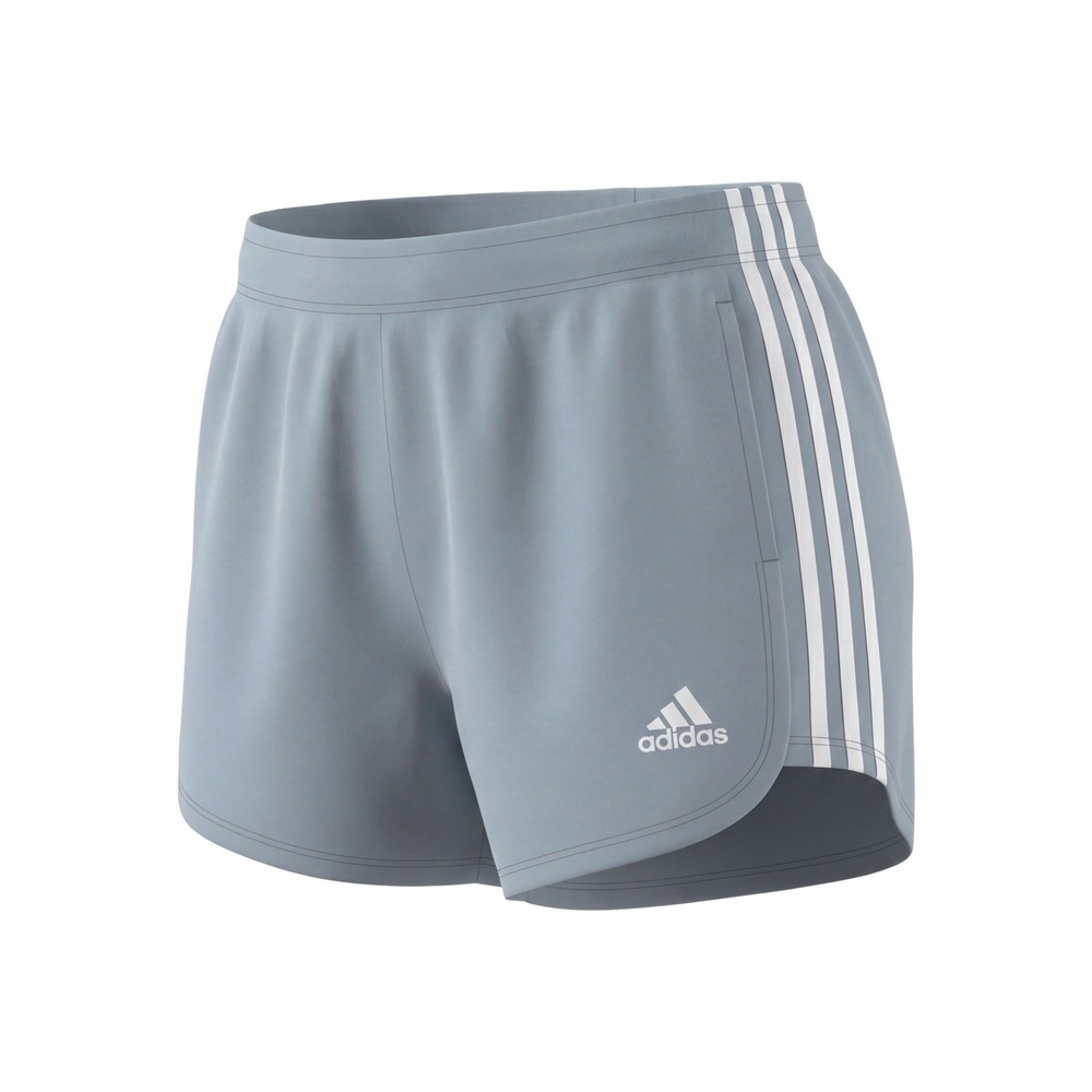Adidas‎ Womens Small Climalite Running Shorts LightBlue White 3-Stripes Athletic